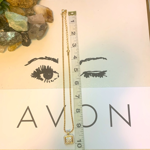 Vintage Avon Pave Rope Necklace with two tone removable Rhinestone Pendant - Picture 8 of 13